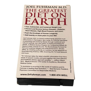 Vintage 2002 The Greatest Diet on Earth VHS Tape Joel Fuhrman M.D. Nutrition